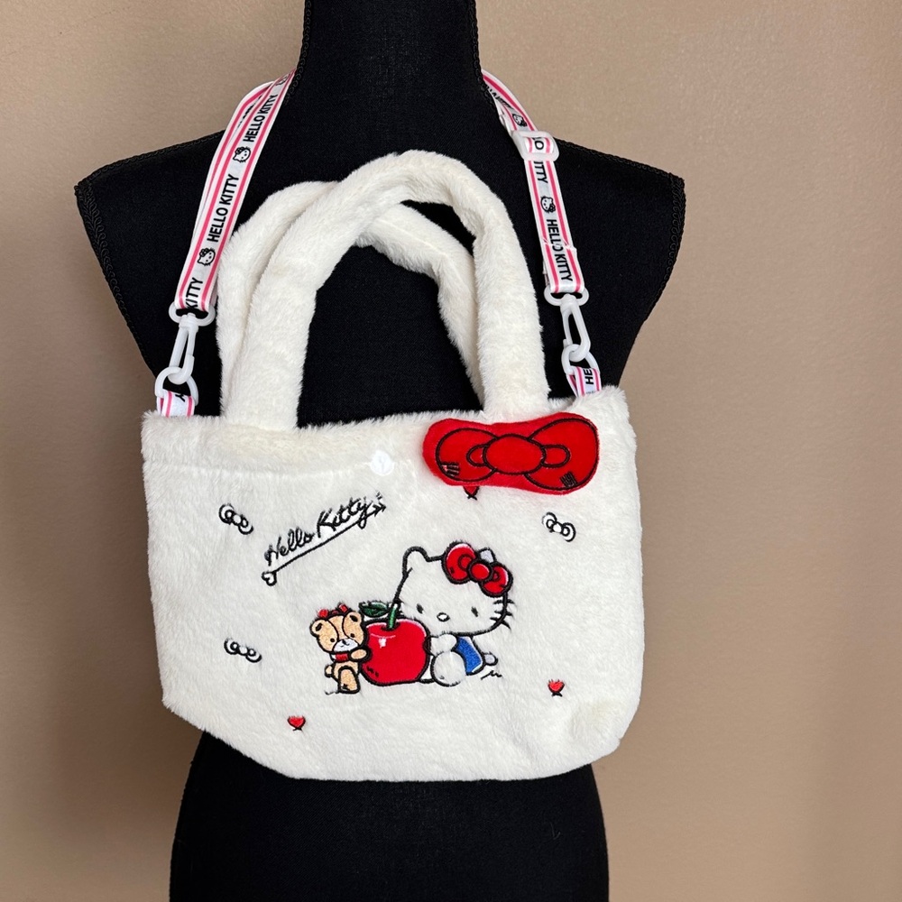 Hello Kitty White and Red Plush Kids Bag